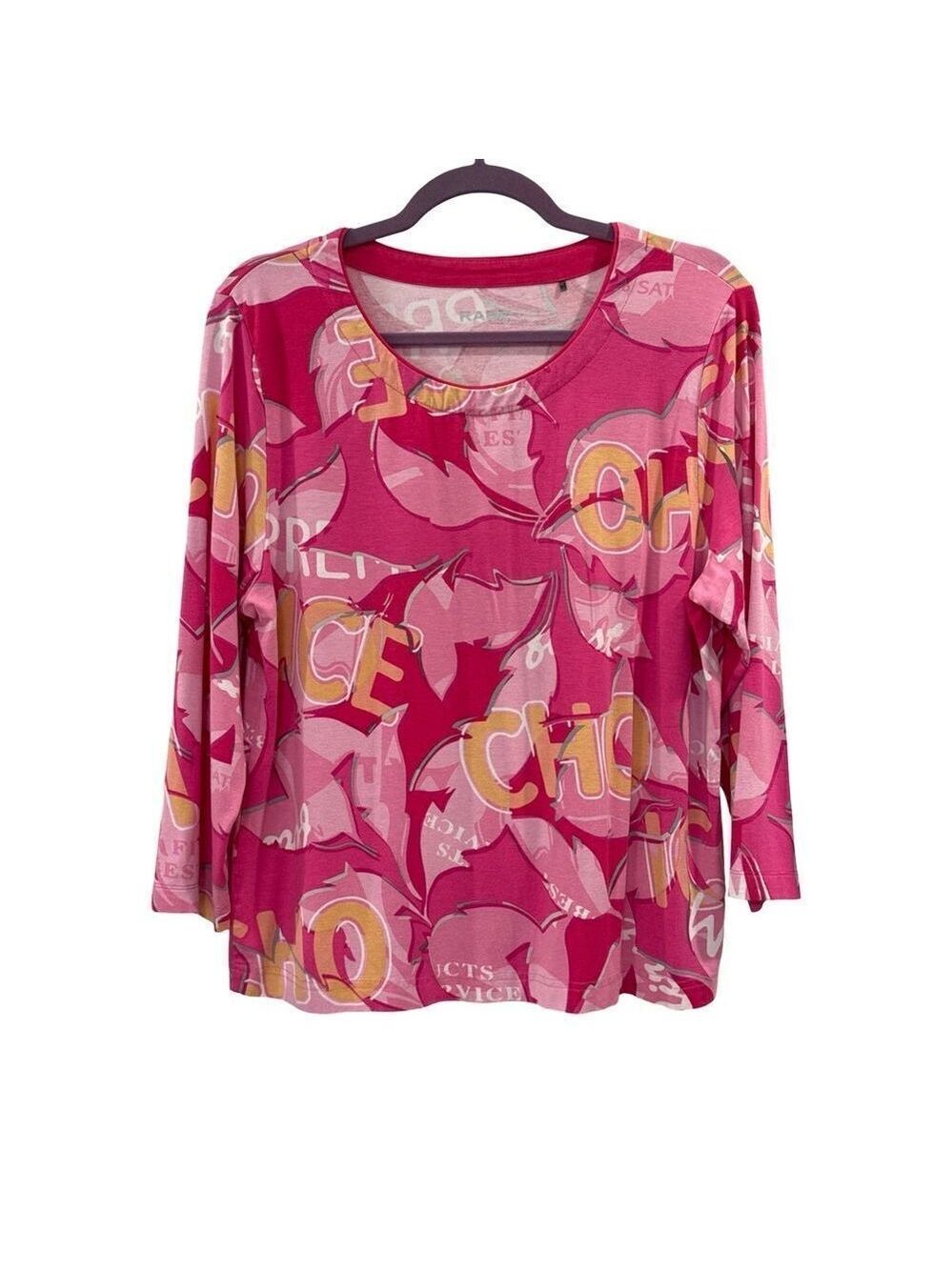Rabe Magenta Floral Print Top. - Picture 2 of 9